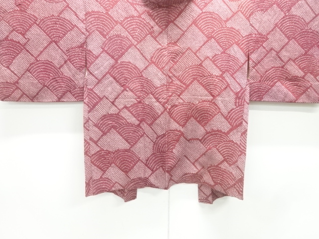 JAPANESE KIMONO / ANTIQUE HAORI / SILK / ALL SHIBORI / WAVE